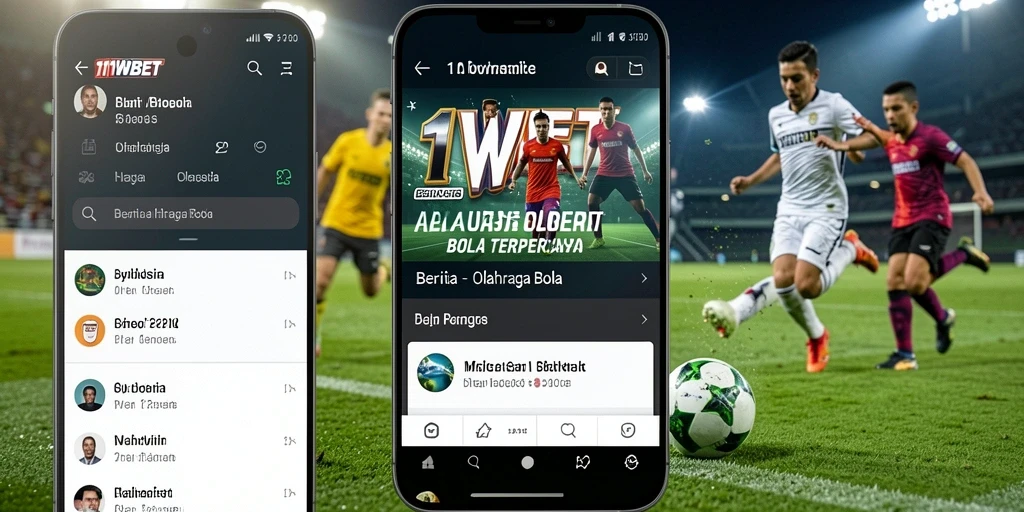 Tampilan antarmuka utama aplikasi 11WBET untuk berita olahraga bola