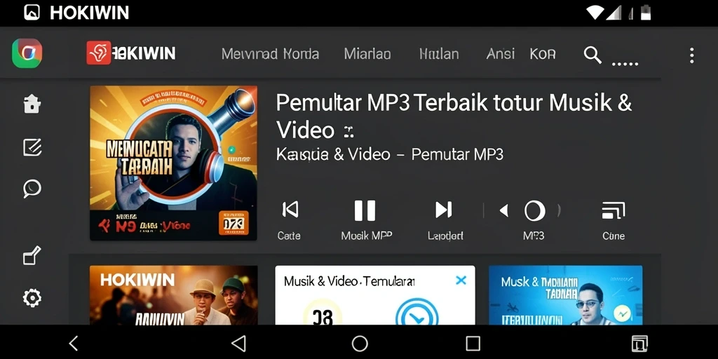 Antarmuka HOKIWIN yang menarik untuk Pemutar MP3.