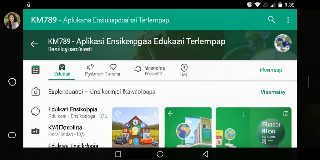Tampilan antarmuka KM789 yang elegan dan informatif.