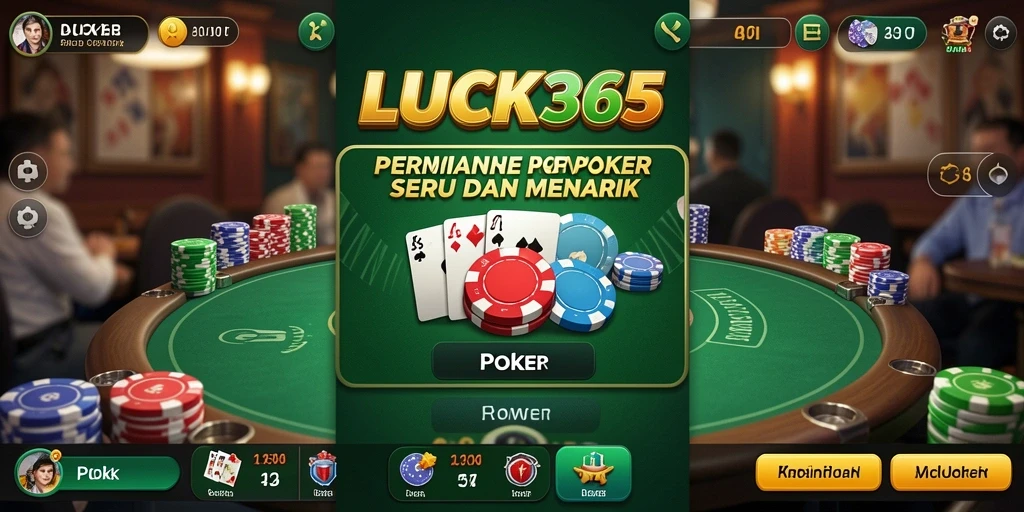 Antarmuka menarik dari LUCK365 dengan fungsionalitas poker yang lengkap.
