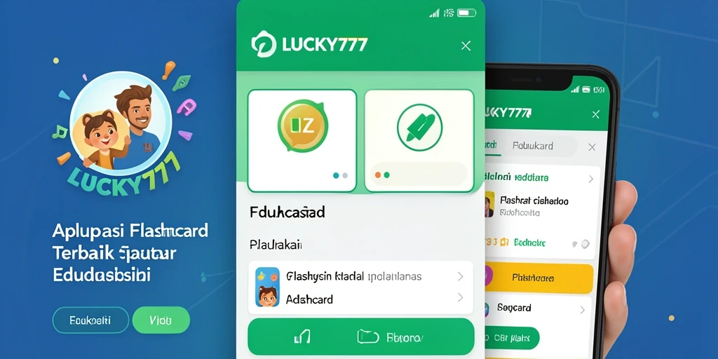 Antarmuka user-friendly aplikasi LUCKY777 dengan desain Flashcard yang menarik.