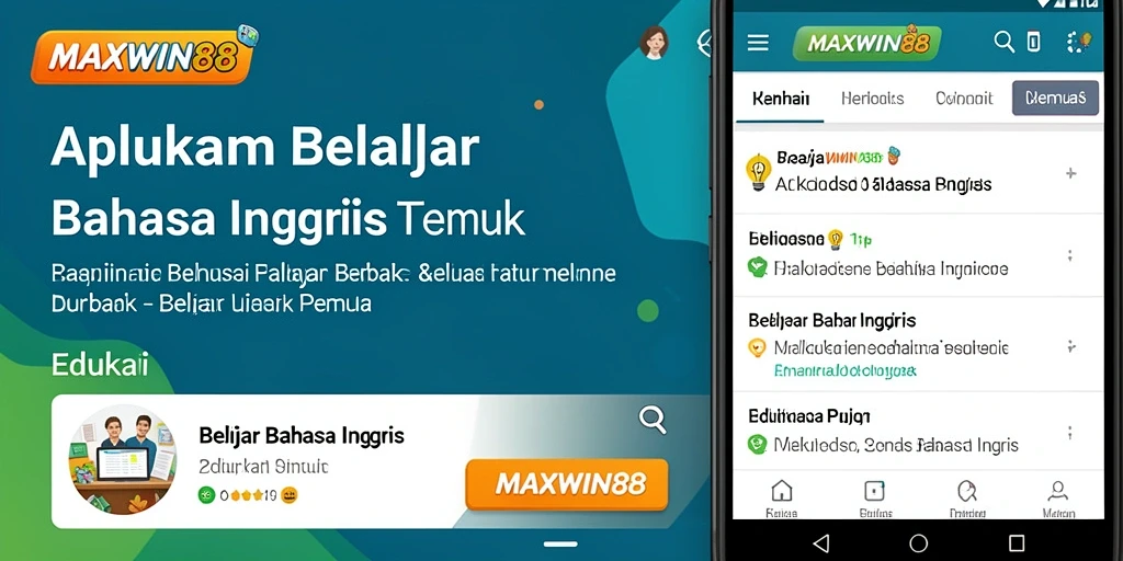 Antarmuka aplikasi MAXWIN88 yang ramah pengguna untuk belajar bahasa Inggris.