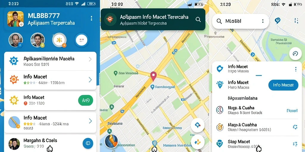 Tampilan antarmuka aplikasi MLBB777 saat menampilkan keadaan lalu lintas.