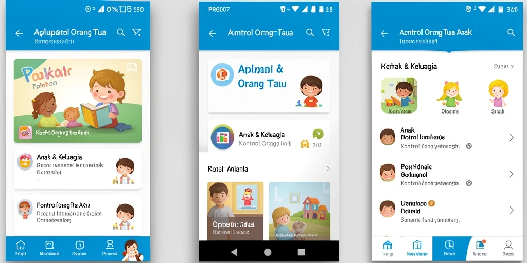 Tampilan antarmuka PRG007 yang user-friendly untuk kontrol orang tua.