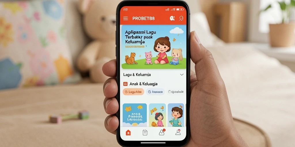 Tampilan antarmuka PROBET88 yang ceria dan ramah anak.
