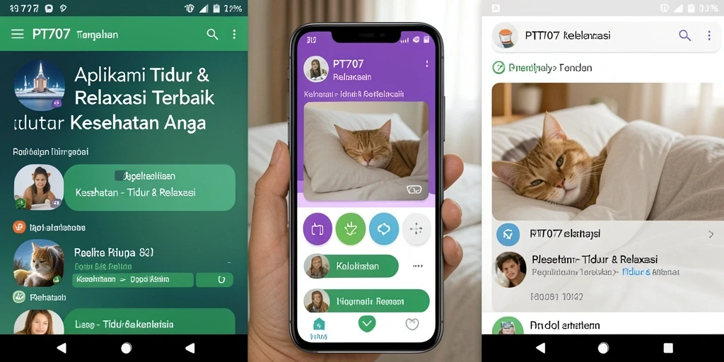 Antarmuka intuitif yang mendukung Tidur & Relaksasi.