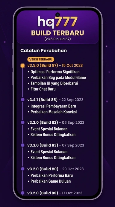 Riwayat Versi hq777 untuk Pengguna Android